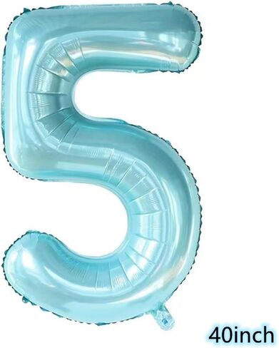 40inch Light Blue Butterfly Number 8 balloons, Giant Big Foil Mylar Helium Numbers Balloons 8, Butterfly Themed Birthday Party Supplies, 8th Birthday Balloons Decorations (8) in Kuwait