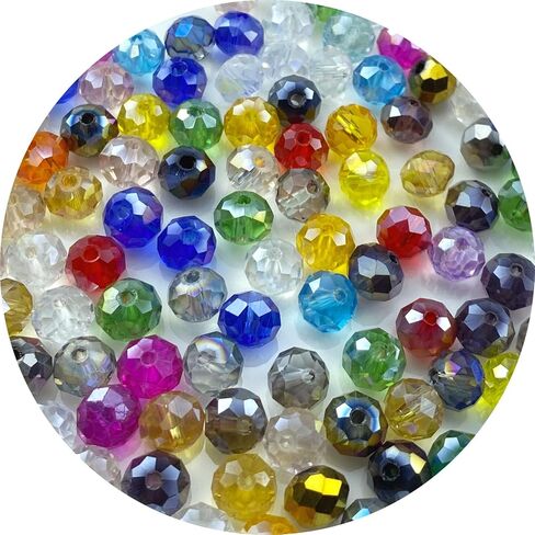 400 Pcs 4mm Multicolor Faceted Briolette Crystal Glass Beads for DIY Jewelry Making in Kuwait