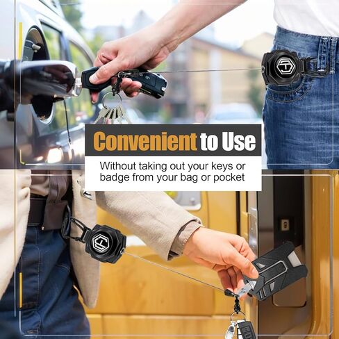 bolimoss Badge Holder Retractable Clip A-Z Letter Heavy Duty Carabiner Keychain with ID Cards Holder Cool Tactical ID Holder with 32" Retractable Badge Reel, Key Ring, G in Kuwait