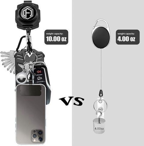 bolimoss Badge Holder Retractable Clip A-Z Letter Heavy Duty Carabiner Keychain with ID Cards Holder Cool Tactical ID Holder with 32" Retractable Badge Reel, Key Ring, G in Kuwait