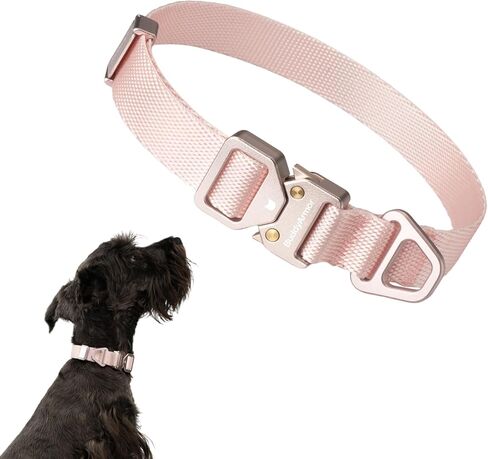 Dog Collar Pro, Soft Lightweight Dog Collar with Metal Buckle Quick Release Heavy Duty Adjustable Nylon Dog Collar for Training Walking for Small Medium Large Dogs (Blush Pink, S) in Saudi Arabia