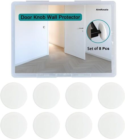 Door Knob Wall Protector - 1.9 Inch Doorknob Protectors Set of 8Pcs White Silicone Bumpers Handle Stoppers in Saudi Arabia