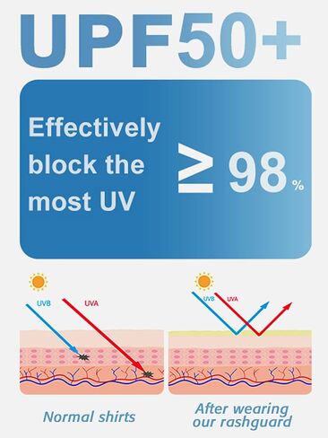 ATTRACO Rash Guard for Women Long Sleeve Printed Swim Shirts Rashguard UPF 50 in Kuwait