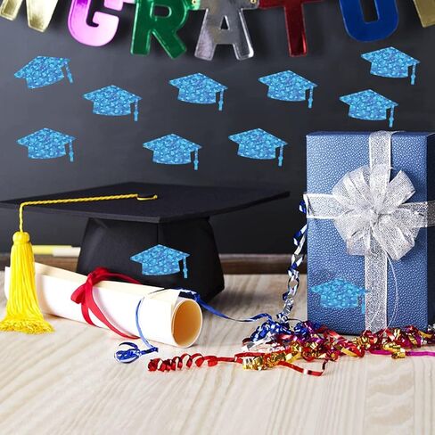 Graduation Cap Stickers Class of 2024 Grad Hat Labels Gold Foil Congrats Grad Doctoral Cap Shaped Stickers Decals for College High School Graduation Party Supplies 200pcs (Black) in Kuwait