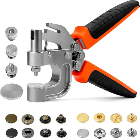 Sopnom Leather Snaps and Fasteners Kit, Snap Button Kit Snaps Press Pliers and 15mm Metal Leather Buttons, 40Sets 4Colors Leather Snaps for Fabric, Clothes, Jackets, Purse, Belts, Bags, Leather Snaps in Saudi Arabia