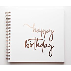 Birthday Guestbook For Photobooth Photo Strips, Birthday Scrapbook, Baby's 1st Birthday Decorations for Kids Birthday, Happy Birthday Decorations, Happy Birthday Guest Book (WH)
