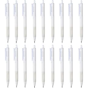 YIKANGHENG 18 Pcs Fine Point Pressing Pens, 0.5mm Black Ink White Gel Pens for Office, Study, Gift and Home Supplies (18)
