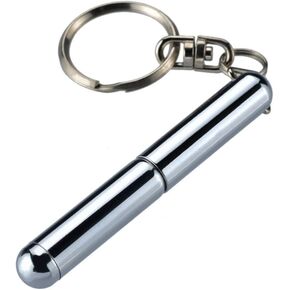 1 piece Retractable mini pen made of stainless steel Metal Tool Pen Retractable pocket pen keychain Dad gadgets, birthday, Christmas for Students, Office Staff, Construction Workers
