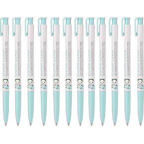 Xeno Sloppy Lunny 0.5mm Slim Ball Point Pen Dozen Box 12 Pcs, Made in Korea (Assorted 12pcs)
