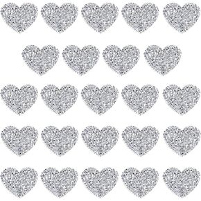 24 PCS HEART IRON ON PATCHES PATCHES FOR COLLESS ، تصحيحات الراين ، راينستون ، راينستون زين ، تصحيح إصلاح بريق لزاوية الزفاف DIY الحرف اليدوية. in Kuwait