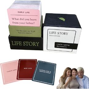 150 PCS Life Story Docket Kit Cards ، Tales Family Edition بطاقات محادثة عائلية ، لمشاركة ذاكرة Family Nights ، تعرف