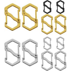 12Pcs 3Size Double Opening Lobster Clasp, Double Opening Necklace Shortener and Closures,Bracelet Connector Stainless Steel Necklace Clasp S Lock for Jewelry Making