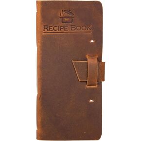 Tolredo Canadian Premium Recipe Logbook Journal To Write Your Own Recipe Top Grain Cowhide Leather Recipe book 96 Rough-cut Templated Pages (8.3"X4")