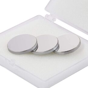 OMTech Laser Cutting Mirror Set, 20mm Molybdenum Replacement Mirrors for CO2 Laser Engraving Machines, Precision Highly Reflective Mo Mirrors for 30W to 200W CO2 Laser Engravers, Set of 3