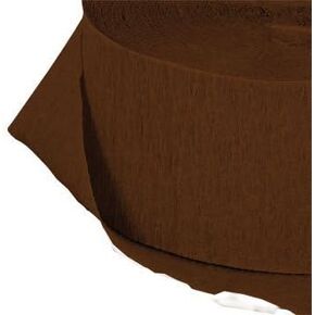 Greenbrier 4 Rolls Brown Crepe Paper Streamers 290 Feet Total, Made in USA