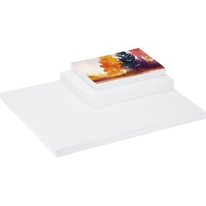 YOKIVE 100 Pcs Straight Pure Cotton Paper, Blank Cardstock Painting Board Great for Party Decoration, Crafts, Drawing (White)