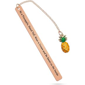 Inspirational Bookmarks Gifts for Book Lovers Women Men Reading Book Lover Encouragement Gift for Daughter Son Teen Girl Pineapple Lover Christmas Graduation Birthday Presents Golden Book Marker