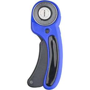 45mm Rotary Cutter, RosyMyth Fabric Cutter, for Paper, Leather Cutting, Quilting Sewing Scrapbooking, Seamstress, Tailors (Blue)