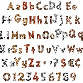 Tenare 134 Pieces 5 Inch Bulletin Board Letters Alphabet Numbers Letters Combo Set Cutouts for Bulletin Board Display Home Decor(Burlap Style)