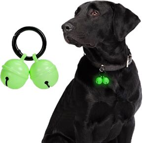 Bells for Dog Collar, Extra Loud Dog Cat Glow Bell for Pet Tracking & Saving Wildlife, Birds, Durable Iron Split Ring & Lobster Bell Clip