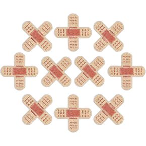 10PCS Cross Band Aid Iron on Patches, Funny Embroidered Applique, Creative Iron on Sew on Decorative Emblem, Cute Embroidered Patches for Backpacks Clothing Repair Jeans Jacket Hats DIY Art Crafts