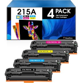 MasaiMara Compatible Toner Cartridges for HP 215A W2310A W2311A W2313A W2312A for HP Laserjet Pro M155a M155nw Laserjet Pro MFP M182n M182nw M183fw Printer (Black Cyan Magenta Yellow, 4-Pack)