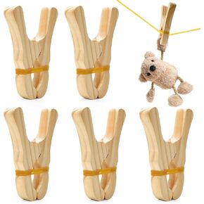 5 Pcs Wooden Play Clips Set for Kids Montessori and Waldorf Fort Building Clips, Handmade Wooden Clips for Play Silk & Blanket Construction