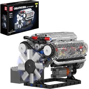 Mould King Visible V-8 Engine Building Blocks V8 Motor Model Building Toys, V8 Combustion Engine Building Sets, Creative STEM Toys Engine Building Kit for Adults Kids 14+(535PCS)
