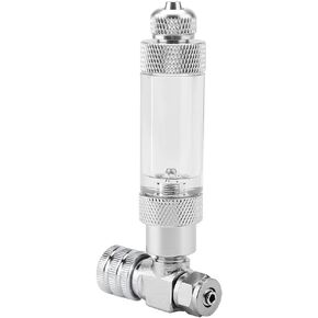 Fish Tank CO2 Needle Check Valve, Aquarium System CO2 Regulator Bubble Counter DIY Accessory Stainless Steel Generator Flow Control Single Head Micro metering Needle Valves Air Pump Diffuser