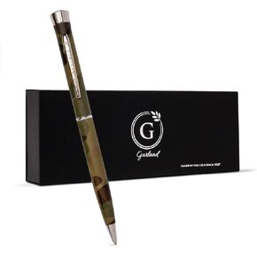 Garland Metal Twist Pen – Made in USA - Decorated Series, Gift for Client, Graduate, Professional Look, Gift Box, Refillable with Universal #1 Refill (Paisley-Chrome)