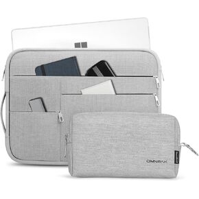 Omnpak Surface Pro 9 Case,13 inch Laptop Sleeve for Surface Pro 11/10/9/8/X/7+/7/6/5/4/3,Surface Pro 8 Case with Side Handle Strap and Accessory Pocket,Recycled PET Laptop Carrying Bag