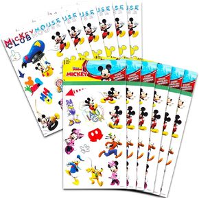Disney Mickey Mouse Clubhouse Stickers 6 Pack - Bundle with 150 Disney Mickey Stickers for Mickey Mouse Party Supplies Party Favors Disney Birthdays and More | Mickey Stickers for Kids