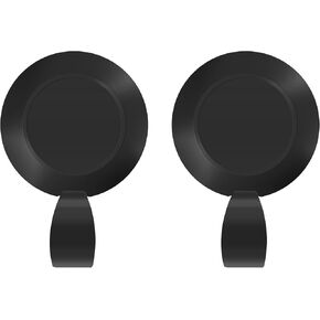 2 Pack Retractable Name Badge Holder Reel with Clip,Badge Reels Retractable for Teachers,Students,Nurse(Black)
