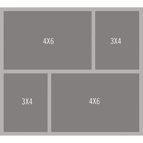 SIMPLE STORIES Simple Page Template-(1) 2-3"X4" & 2-4"X6", White