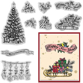 Abtols الألعاب النارية ختم صافي لصنع البطاقات ، ندفة الثلج النجمة Clear Rubber Stamps Pentagram Silicone Resulable Resulable for DIY Scrapbooking Paper Craft Decor