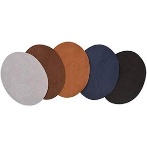 Greensen 10pcs Iron On Fabric Patches for Clothes, DIY Elbow Knee Repair Patches for Pants Shirts Jacket, Oval Shape PU Leather Patch Repair Kit Kids Adult, 2 Pcs Per Colors