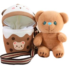 Cute Dog Stuffed Animals，Premium Plush Puppy Stuffed Animal with Backpack 10 Inch Stuffed Dog and Bag Gift for Kids(Color:Dog)
