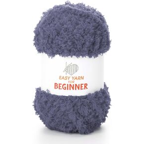 Chenille Yarn for Crocheting Knitting - Chunky Yarn for Crocheting Blanket, Bulky Thick Fluffy Yarn for Hand Knitting, Long-Hair Soft Chenille Yarn, DIY Gift Kint Gift, 1 PC 50g (1.76 oz)