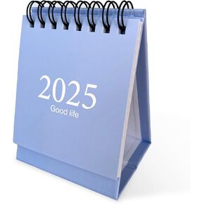 2025 Mini Desk Calendar - Now To Dec 2025 Small Portable Desk Calendar Mini Scheduler Heavy Cardstock Double Coil With Marker Stickers For Home Office Desk Decoration，Outdoor Travel.(Mini Purple)