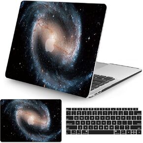 Watbro Compatible with MacBook Air 13 Inch Laptop Case 2020 2019 2018 Release A2337 M1/A2179/A1932,Starry Sky Case with Keyboard Cover Skin for MacBook Air 2020 with Touch ID