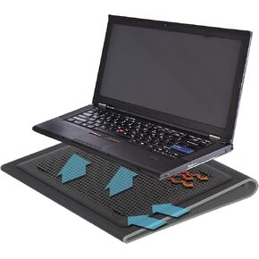 Targus 17 Inch Dual Fan Lap Chill Mat - Soft Neoprene Laptop Cooling Pad for Heat Protection, Fits Most 17" Laptops and Smaller - USB-A Connected Dual Fans for Heat Dispersion (AWE55US)