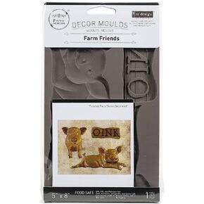 Redesign with Prima Redesign Decor Moulds® Farm Friends 1 Pc,5"x8",8Mm Thickness 655350652241