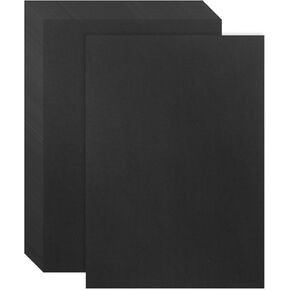 SallyFashion 100 Sheets Black Cardstock, 8.5 x 11 Inches Heavyweight Printer Paper for Art and Crafts, 230GSM