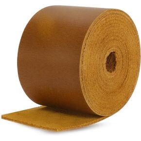 ALLWSLucky 2 Inches Wide Flat Leather Straps for Crafts, 78.8inches Long Top-Grain Leather Strips 2mm Thick Leather Strips for DIY Crafts, Tooling, Belt, Garden Tools (Brown)