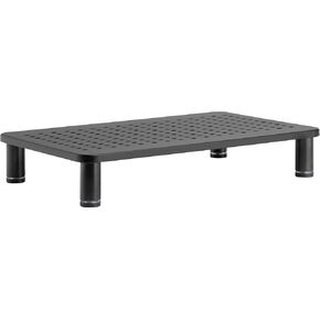Husky Mounts Monitor Riser Laptop Stand, Adjustable Legs, Stackable, 14.5" x 9.25" x 3.25" Max Height, Matte Black Steel, 1 Stand