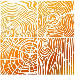 FINGERINSPIRE Wood Grain Stencil 11.8x11.8 inch Woodgrain Stencils Template Plastic Annual Rings Pattern Painting Stencil Large Reusable DIY Art and Craft Stencils for Painting Home Wall Decor