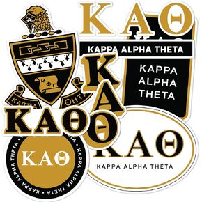 Desert Cactus Kappa Alpha Theta Standard Sticker Sheet Decal Laptop Water Bottle Car (Full - Standard)