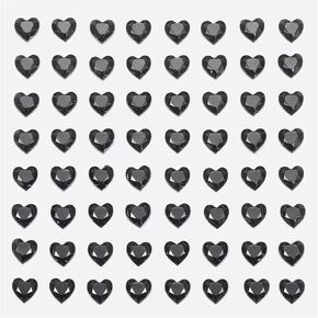 MECCANIXITY 256 Pcs Heart Rhinestone 6mm Self Adhesive Gems Stickers Jewelry Stickers for Valentine Makeup, Arts & Crafts, DIY, Jewelry Making Light Blue
