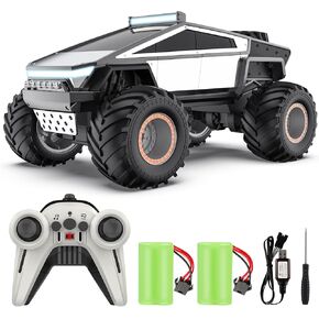 شاحنة RC Toy Cybertructs ، 1:12 شاحنة شاحنة إلكترونية واسعة النطاق عن بعد شاحنة وحش RC ، 4WD جميع التضاريس 2.4 جيجا هرتز على الطرق الوعرة ، سيارات RC للأولاد