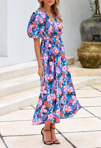 Women's Summer Floral Maxi Dress Spring Wedding Guest Dress 2026 in Kuwait